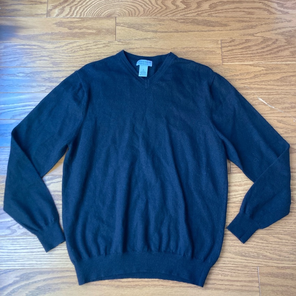 Davis & Squire Mens 100% Merino Wool Pullover Sweater-Medium